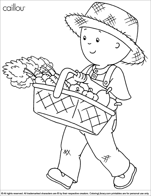 Plansa de colorat cu Caillou 12 4